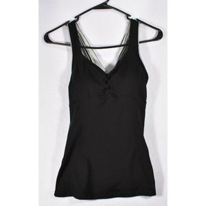 Moving Comfort Tank Top Small Black Racerback Gym Training Workout